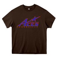 Chocolate Brown evansville purple aces Heavy Core Tee - linhVisuals