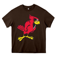 Chocolate Brown illinois state redbirds Heavy Core Tee - linhVisuals