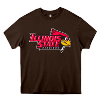 Chocolate Brown illinois state redbirds Heavy Core Tee - linhVisuals