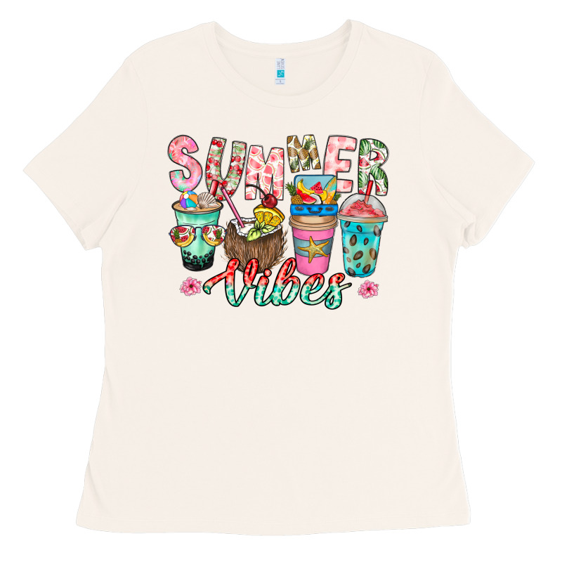 Summer Vibes Ladies Tee by CowhideDigitalArt | Teevron