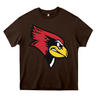 Chocolate Brown illinois state redbirds Heavy Core Tee - linhVisuals
