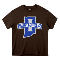 Chocolate Brown indiana state sycamores Heavy Core Tee - linhVisuals