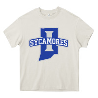 Cream indiana state sycamores Heavy Core Tee - linhVisuals