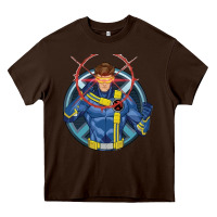 Chocolate Brown cyclops 2 Heavy Core Tee - linhVisuals