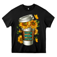 Black Mama Needs Coffee Cup Heavy Core Tee - FaDigitalArtStudio