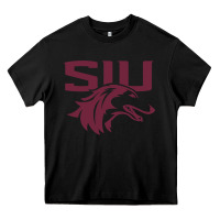 Black southern illinois salukis Heavy Core Tee - linhVisuals