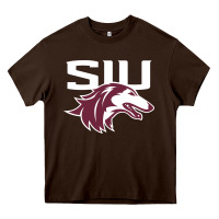 Chocolate Brown southern illinois salukis Heavy Core Tee - linhVisuals