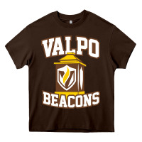 Chocolate Brown valparaiso beacons Heavy Core Tee - linhVisuals