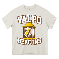 Cream valparaiso beacons Heavy Core Tee - linhVisuals