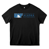 Black University of Alaska Fairbanks Heavy Core Tee - linhVisuals