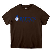 Chocolate Brown Barton College Heavy Core Tee - linhVisuals