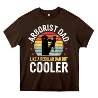 Chocolate Brown arborist dad tree climber logger woodworker chainsaw mens t shirt Heavy Core Tee - linhVisuals