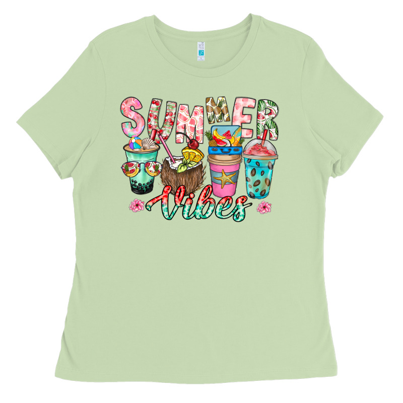 Summer Vibes Ladies Tee by CowhideDigitalArt | Teevron