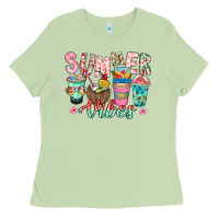 Matcha Summer Vibes Ladies Tee - CowhideDigitalArt