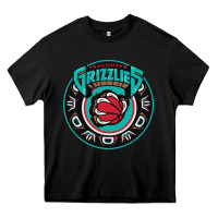 Black vancouver grizzlie retro Heavy Core Tee - linhVisuals