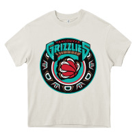 Cream vancouver grizzlie retro Heavy Core Tee - linhVisuals