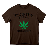 Chocolate Brown tegridy farms Heavy Core Tee - linhVisuals