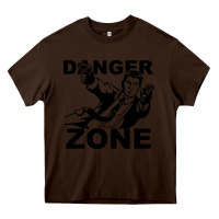 Chocolate Brown archer danger zone Heavy Core Tee - linhVisuals