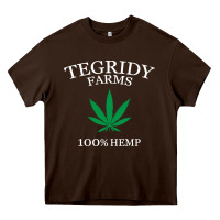 Chocolate Brown tegridy farms Heavy Core Tee - linhVisuals