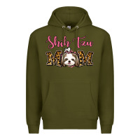 Army Green Shih Tzu Mom Premium Hoodie - Jasminsmagicworld