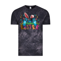 Cloud Black Happy Easter Gamer Vintage Tee - CowhideDigitalArt