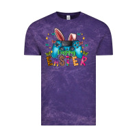 Cloud Purple Happy Easter Gamer Vintage Tee - CowhideDigitalArt