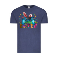 Vintage Denim Happy Easter Gamer Vintage Tee - CowhideDigitalArt