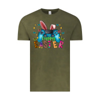 Vintage Olive Happy Easter Gamer Vintage Tee - CowhideDigitalArt