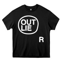 Black outlier Heavy Core Tee - linhVisuals