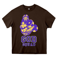 Chocolate Brown kelvins god squad strong Heavy Core Tee - linhVisuals