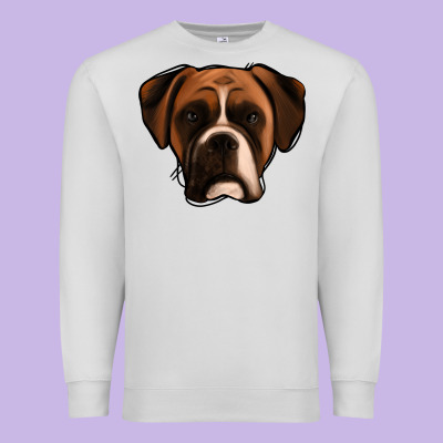Boxer Premium Sweatshirt Designed By Jasminsmagicworld