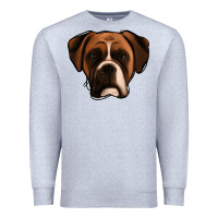 Heather Grey Boxer Premium Sweatshirt - Jasminsmagicworld