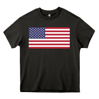 Asphalt american flag Heavy Core Tee - linhVisuals