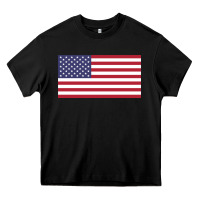 Black american flag Heavy Core Tee - linhVisuals