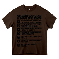 Chocolate Brown understanding engineers funny Heavy Core Tee - linhVisuals