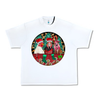White Chickens Urban Heavy Tee - CowhideDigitalArt