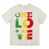 Cream one love rasta reggae Heavy Core Tee - linhVisuals