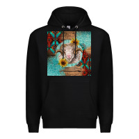 Black western merino Premium Hoodie - BarkalooDesign