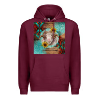 Burgundy western merino Premium Hoodie - BarkalooDesign