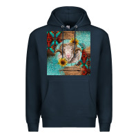 Navy western merino Premium Hoodie - BarkalooDesign