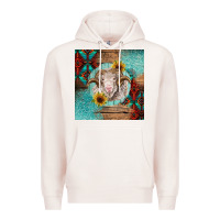 Pale Pink western merino Premium Hoodie - BarkalooDesign