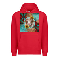 Red western merino Premium Hoodie - BarkalooDesign