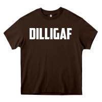 Chocolate Brown dilligaf    bowling Heavy Core Tee - linhVisuals