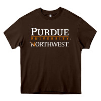 Chocolate Brown purdue university northwest Heavy Core Tee - linhVisuals