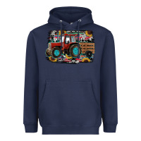 Navy western tracktor Heavyweight Hoodie - RanaPortraitStore