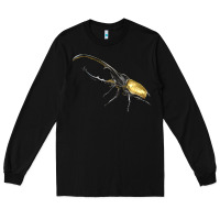 Black Hercules Beetle Side Long Sleeve Tee - LillyAllenDesigns