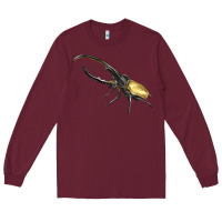 Burgundy Hercules Beetle Side Long Sleeve Tee - LillyAllenDesigns