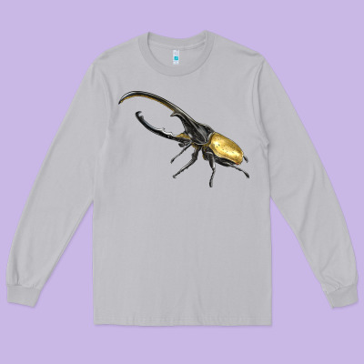 Hercules Beetle Side Long Sleeve Tee Designed By Lillyallendesigns