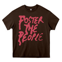 Chocolate Brown Foster The People Heavy Core Tee - linhVisuals