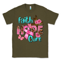Army Green Faith hope cure Breast Cancer Classic Tee - FaDigitalArtStudio